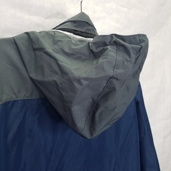 Frogg Toggs Jacket Men L Blue Gray Nylon Hooded Full Zip Rain Coat Windbreaker - Picture 9 of 16
